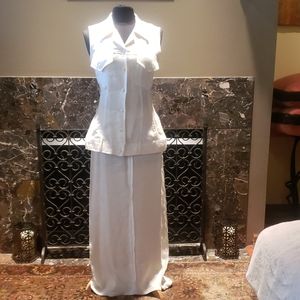 Long Linen Skirt / Vest set